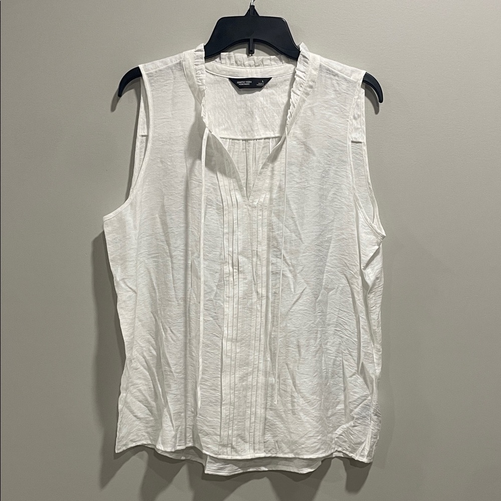 Simply Vera Vera Wang White Sleeveless Blouse
